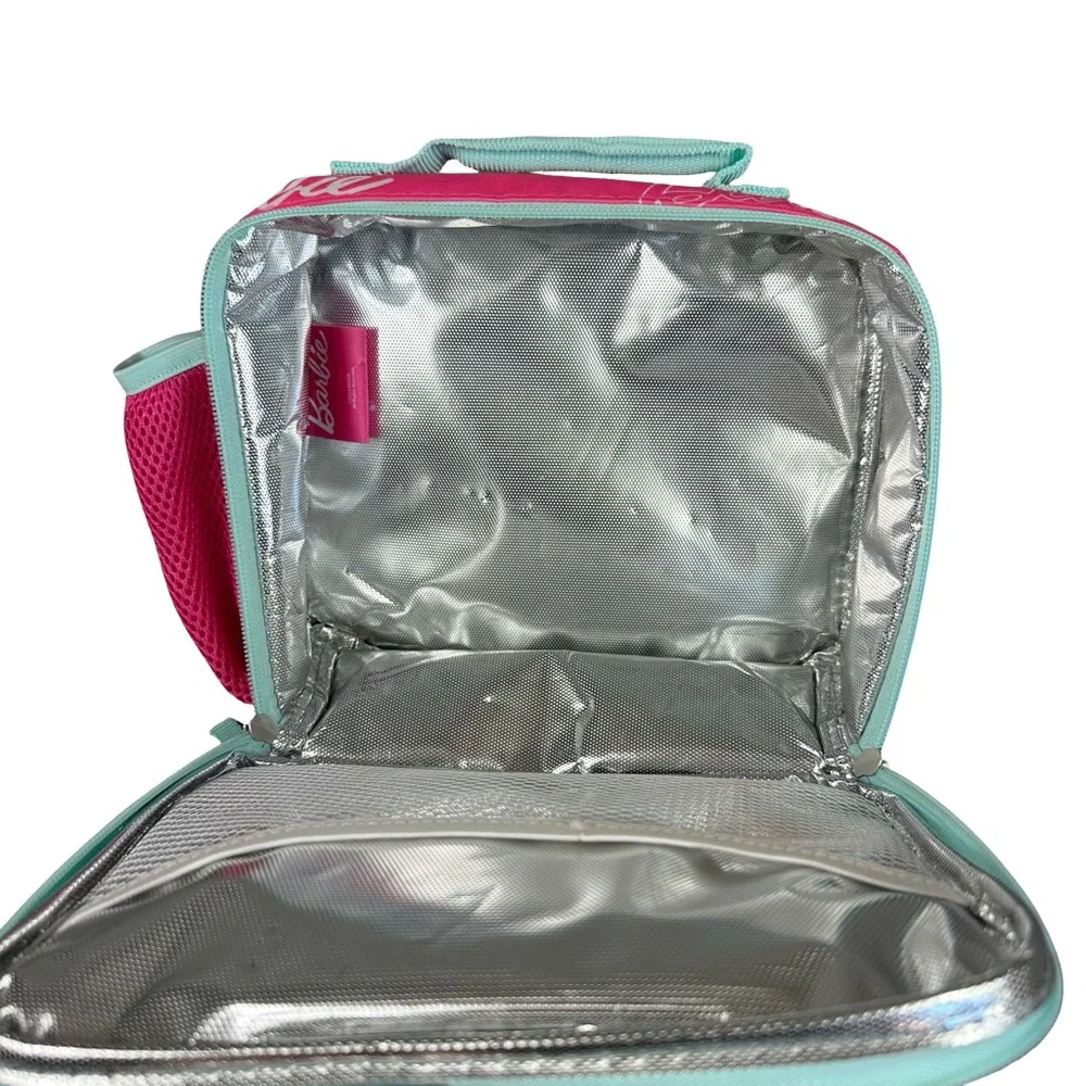 Mattel Barbie Pink Flip Sequin Soft School Lunchbox with Zipper